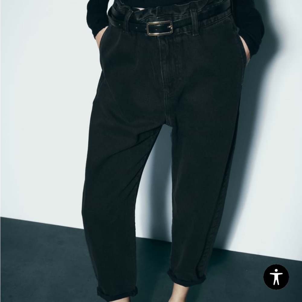 Zara Paperbag Baggy Jeans